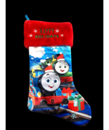 Thomas the Train Christmas Stocking &amp; Friends Tank Engine Soft Velour Fe... - €28,81 EUR
