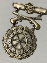 6th ARMY, EXCELLENCE IN COMPETITION, PISTOL, SILVER, BADGE, PINBACK, HAL... - $45.00