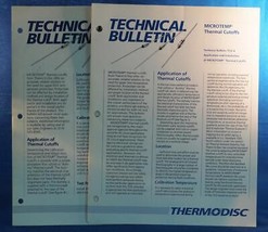 Vintage Thermodisc Microtemp Thermal Cutoffs Product Bulletin Lot dq - $27.58