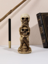 Skeletons Hear, See, Speak No Evil Resin Centerpiece - £13.44 GBP