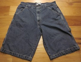 LEVI STRAUSS Blue Denim Cargo Painter Carpenter Shorts Men&#39;s Bottom size... - $20.00