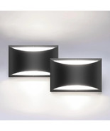 2-Pack Aipsun Indoor Black Modern LED Wall Sconce Up &amp; Down Cool White 6... - €33,94 EUR