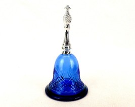 AVON Glass Bell Decanter, Pale Cobalt Blue, Crosshatch Diamonds &amp; Fans, 1976 - £11.71 GBP