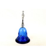 AVON Glass Bell Decanter, Pale Cobalt Blue, Crosshatch Diamonds &amp; Fans, ... - £11.71 GBP