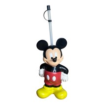 Disney Mickey Mouse Plastic Tumbler with Straw Black Red Yellow Vintage - $294.85 MXN