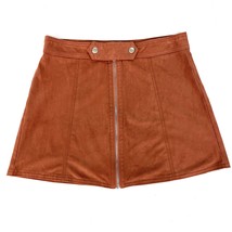 American Eagle Womens 4 A-Line Mini Skirt Rust Orange Sueded Fabric Boho  - £13.09 GBP
