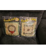 Vintage Colony Collection Christmas Candlewicking Pillow Kits Lot of 2 - $31.20 CAD