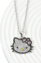 Rhinestone Crystal HELLO KITTY Necklace ♡ Sanrio Charm Pendant ✩ Harajuk... - $10.99