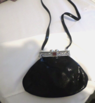 Moulin Rouge Shoulder Handbag by James Culver Black with Amber Stone - $99.00