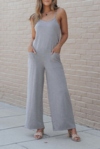 Naomi Pocket Spaghetti Strap Wide Leg Jumpsuit - £24.13 GBP