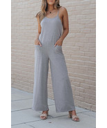 Naomi Pocket Spaghetti Strap Wide Leg Jumpsuit - $583.92 MXN