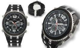 NEW NY London 9876 Men Imperial Ana-Digi Series BLK Multi Function Durable Watch - £19.74 GBP