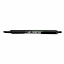 Bic Soft Feel Retractable Ballpoint Pen Black Ink 1mm Medium Dozen SCSM11BK - £18.07 GBP