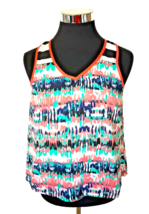 My Michelle Pullover  Top Juniors Size Medium Multicolor Sleeveless  Back Zip - £9.51 GBP