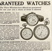 1916 Guaranteed Watches Youth&#39;s Companion Advertisement Jewelry Ephemera... - $368.38 MXN