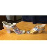 Peach &amp; Blue Lusterware Porcelain Shoes - €9,80 EUR