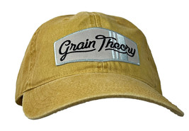 GRAIN THEORY Brewing Company Strapback Patch Hat Yellow Cap Abilene TX Brewery - £11.13 GBP