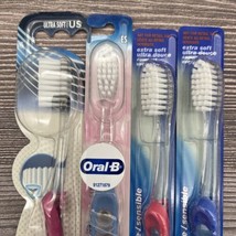 4 LOT PACK 2002/2017/2020 Vintage Oral-B Extra Ultra Soft Sensitive Toothbrush - £22.19 GBP