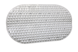 White Bathroom Tub &amp; Bath Mat Premium Vinyl Dotted Bubble Cushion Spa Quality - £10.80 GBP