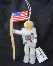 Hand crafted Felt Neil Armstrong Astronaut Ornament 8&quot; Wool Silk Road Bazaar - £20.57 GBP