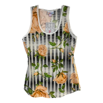 Lularoe Womens Tank Top Yellow Rose Floral Sleeveless Scoop Neck Stretch S New - £18.97 GBP