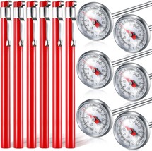 6 Pieces Stainless Steel Kitchen Thermometer with Red 5 Inches Long Stem... - $36.37