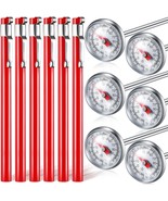 6 Pieces Stainless Steel Kitchen Thermometer with Red 5 Inches Long Stem... - £28.73 GBP