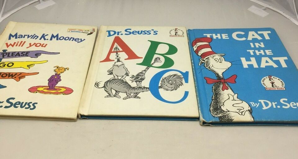 Primary image for Dr Suess Hardback Book Set 3 ABC Cat In Hat Marvin K Mooney Will You Please Lot