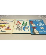 Dr Suess Hardback Book Set 3 ABC Cat In Hat Marvin K Mooney Will You Ple... - £18.42 GBP