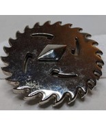 Belt Buckle Spinning Circular Saw Blade Vintage 1990's Construction Carpentry - $26.98 CAD