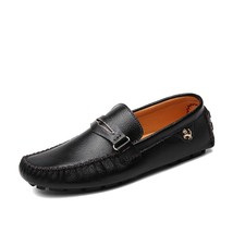 Leather Men Shoes Sports Car Shape   2020 Casual Slip on Formal Classic Loafers  - £56.77 GBP