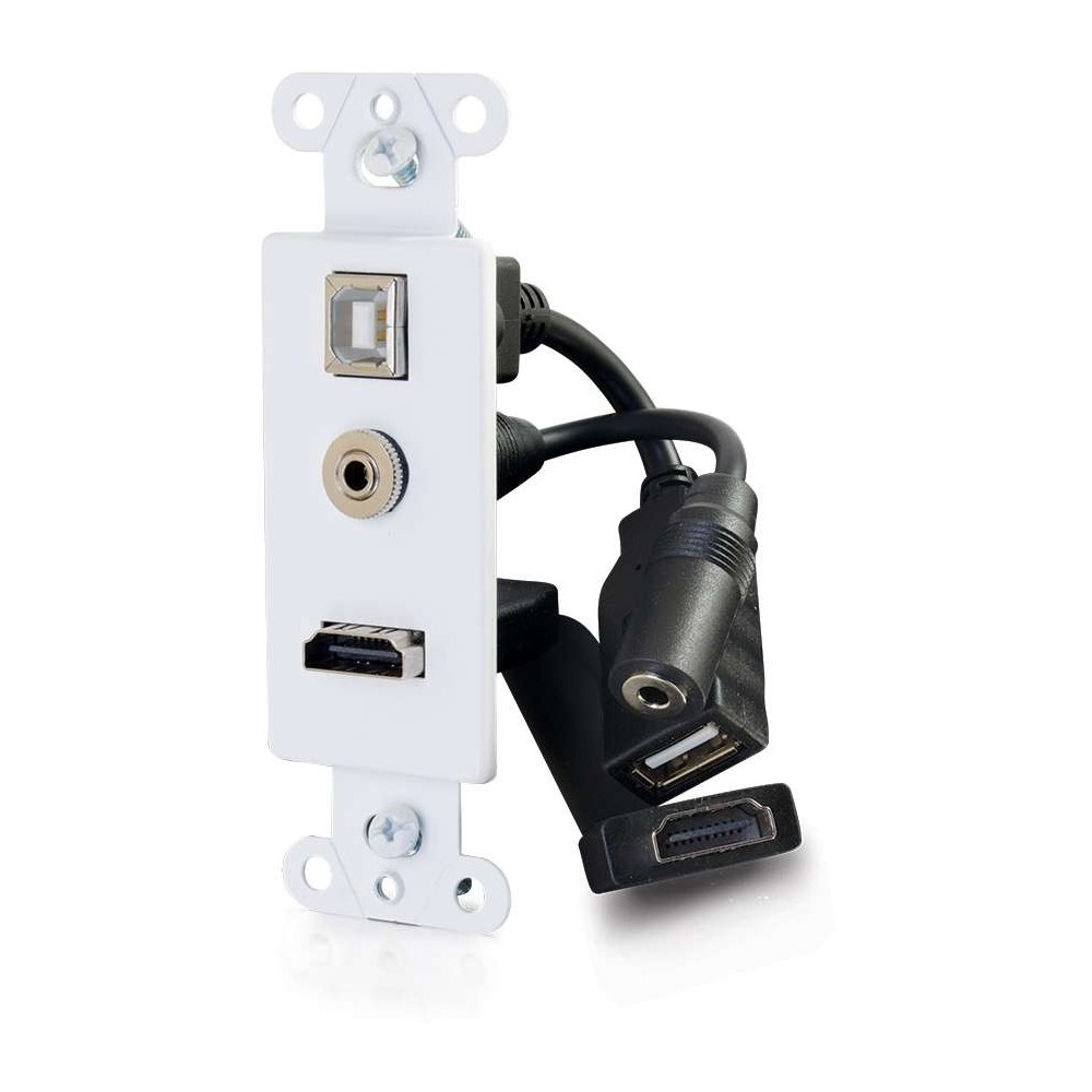 C2G 39873 HDMI&amp;REG;, USB AND 3.5MM AUDIO PASS THROUGH DECORATIVE WALL PL... - $62.04