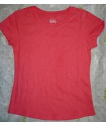 Wonder Nation Girls Essential Tee T-Shirt LARGE (10-12) Coral Fade Resis... - $179.67 MXN