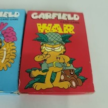 Lot Of 2 1978 GARFIELD Complete Card Games Red Box War &amp; Crazy Eights 8s - £19.48 GBP