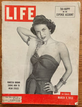 Life Magazine March 9 1953 Vanessa Brown Shows How To Wear Stoles Vintage Ads - £8.01 GBP