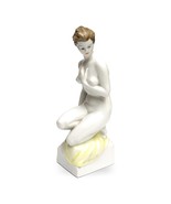 Art Deco Woman Statue, Vintage Hollohazi Dressing Lady Porcelain Figurin... - $74.10