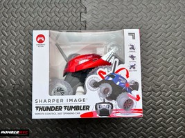 Sharper Image RED Thunder Tumbler Remote Control 360 Spinning Car Toy Wheelies - £27.68 GBP