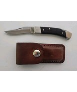 Schrade+ USA LB5 SS Folding Lockback Knife Wooden Scales w/ Leather Sheath - €32,99 EUR