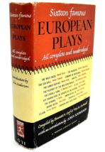 Sixteen Famous European Plays Complete Unabridged Modern Library 1943 HBDJ G71 - £18.24 GBP