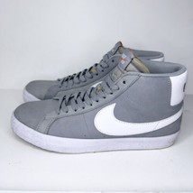 Nike SB Blazer Mid Wolf Grey Sneakers Mens Size 10.5  Classic Retro Skate Shoes - £42.99 GBP