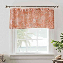 Seashell Coral Valance Rope Tie Top 50x18 Beach Summer Seaside House Coa... - £25.33 GBP