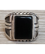 Heavy Sterling Silver Star Knights Big Stone Ring. Handmade Manly Rocker... - $105.00