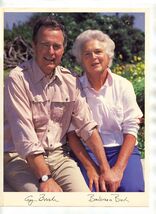George H W Bush &amp; Barbara Bush Signed Color Photo - $11.88
