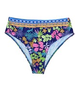 Shein Botanical Floral High Waist Bikini Bottom Size XL Blue Pink Multi ... - $13.66 CAD
