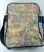 Comic Marvel Tote Bag Book Bag with Strap Zippered Pocket Inside Front Pocket - £14.98 GBP