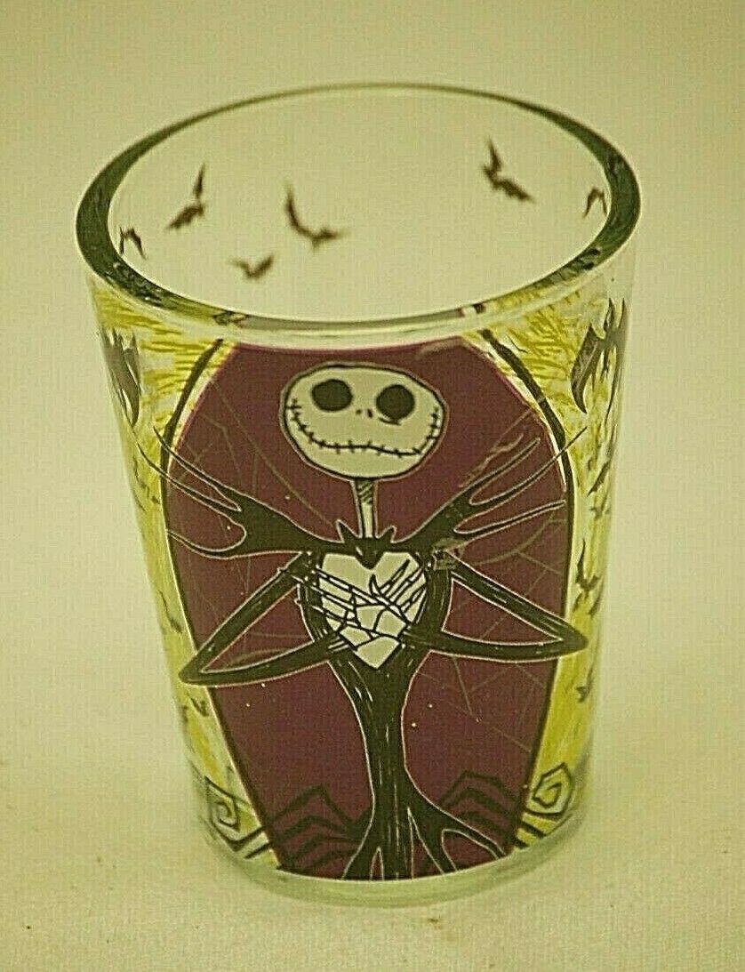 Disney Nightmare Before Christmas Jack Black Bats Tim Burton's Shot Glass 1.5 oz - $12.86