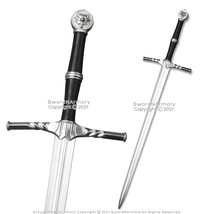 FOAM High Density Fantasy Geralt Steel Silver Long Sword Cosplay Costume - £13.43 GBP