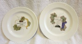 Vintage Wedgwood Grand Gourmet 1 Dinner &amp; 1 Salad Plates  Wine Theme - £21.08 GBP