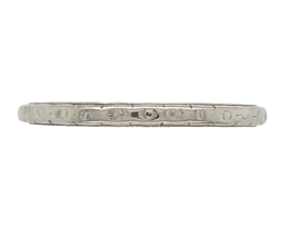 18k White Gold Wedding Band Ring Size 6.5 Jewelry (#J7283) - $5,356.42 MXN