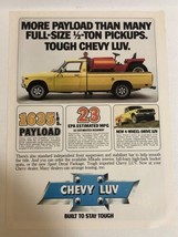 1970s Chevrolet Chevy Luv Truck Vintage Print Ad Advertisement pa30 - £6.87 GBP